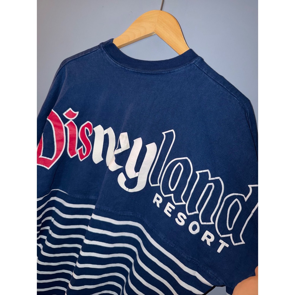 Disney Parks Disneyland Resort Spirit Jersey Navy White Striped Large EST 1955 - Picture 2 of 6